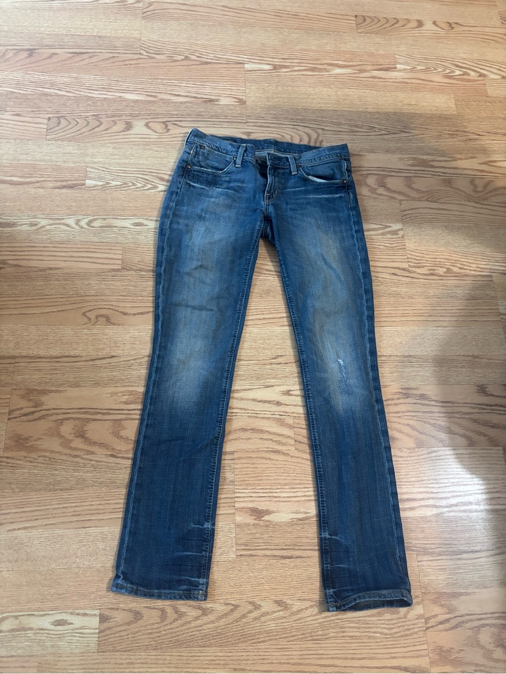 Citizens Of Humanity Slim Straight Jeans in Dark Blue Wash